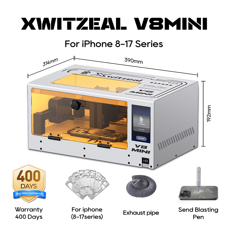 Xwitzeal® V8 MINI Laser Glue R - đánh giá và giá Electronics Repair Manual